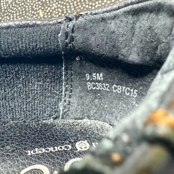 B.Ø.C Black Leather Slip-On Clogs Size 9.5M - Picture 5 of 8